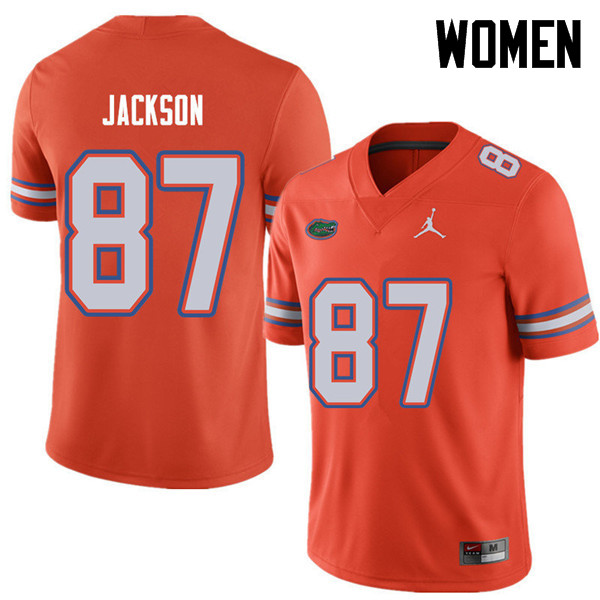 Jordan Brand Women #87 Kalif Jackson Florida Gators College Football Jerseys Sale-Orange - Click Image to Close